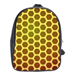 Digital Art Art Artwork Abstract Yellow School Bag (xl) by Pakrebo