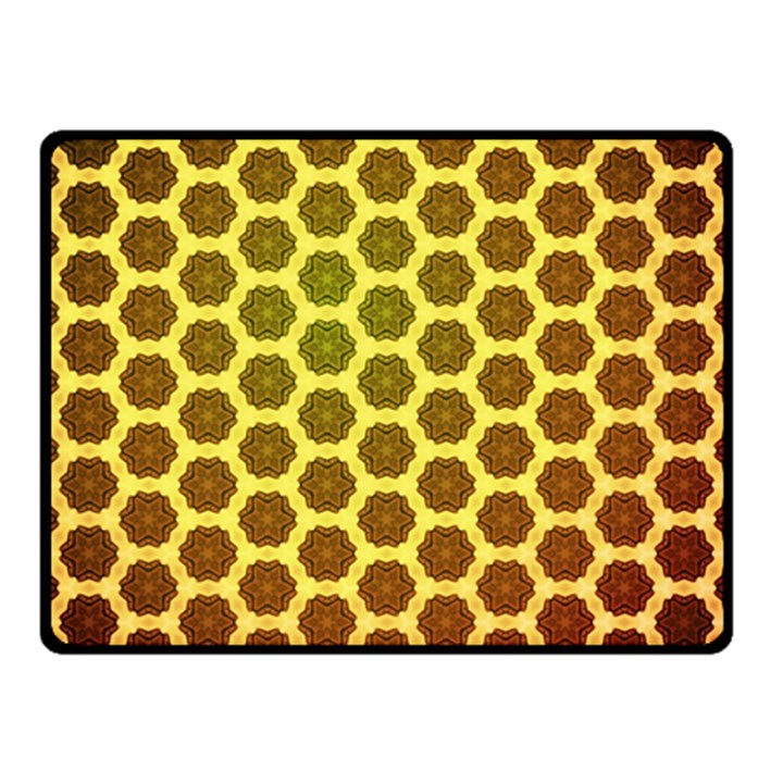 Digital Art Art Artwork Abstract Yellow Double Sided Fleece Blanket (Small) 