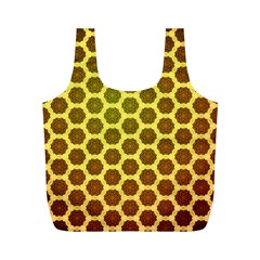 Digital Art Art Artwork Abstract Yellow Full Print Recycle Bag (m) by Pakrebo