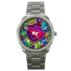 Heart Smile Love Many Friendly Sport Metal Watch by Pakrebo