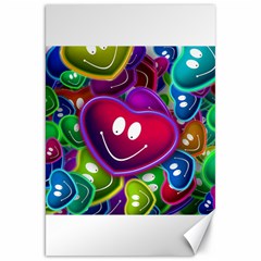 Heart Smile Love Many Friendly Canvas 20  X 30 