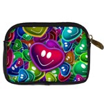 Heart Smile Love Many Friendly Digital Camera Leather Case Back