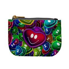 Heart Smile Love Many Friendly Mini Coin Purse by Pakrebo