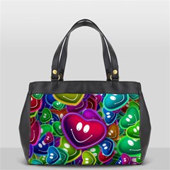 Heart Smile Love Many Friendly Oversize Office Handbag (2 Sides) by Pakrebo