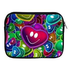 Heart Smile Love Many Friendly Apple Ipad 2/3/4 Zipper Cases by Pakrebo