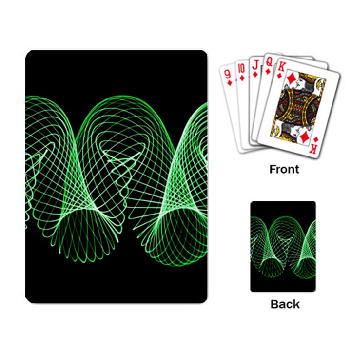 Abstract Desktop Background Green Playing Cards Single Design (Rectangle)