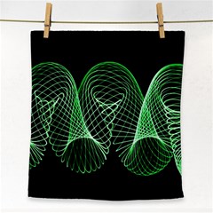 Abstract Desktop Background Green Face Towel by Pakrebo