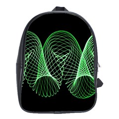 Abstract Desktop Background Green School Bag (large) by Pakrebo