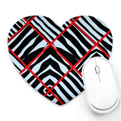 Model Abstract Texture Geometric Heart Mousepads by Pakrebo