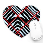 Model Abstract Texture Geometric Heart Mousepads Front