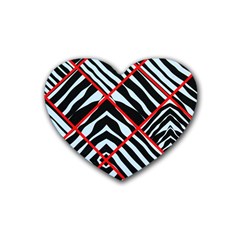 Model Abstract Texture Geometric Rubber Coaster (heart)  by Pakrebo