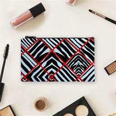 Model Abstract Texture Geometric Cosmetic Bag (small) by Pakrebo