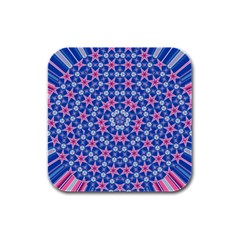 Digital Art Art Artwork Abstract Star Rubber Square Coaster (4 pack) 