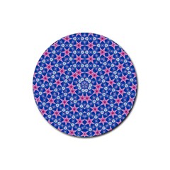 Digital Art Art Artwork Abstract Star Rubber Round Coaster (4 pack) 