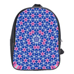 Digital Art Art Artwork Abstract Star School Bag (Large)