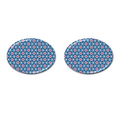 Digital Art Art Artwork Abstract Stars Cufflinks (oval) by Pakrebo