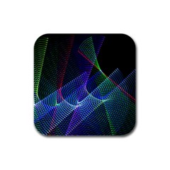 Abstract Desktop Background Rubber Square Coaster (4 pack) 