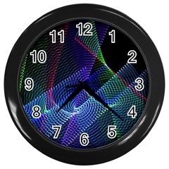 Abstract Desktop Background Wall Clock (Black)