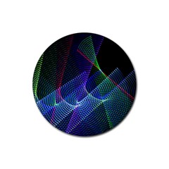 Abstract Desktop Background Rubber Round Coaster (4 pack) 