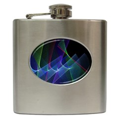 Abstract Desktop Background Hip Flask (6 oz)