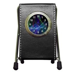 Abstract Desktop Background Pen Holder Desk Clock