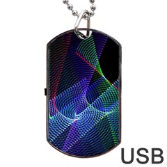 Abstract Desktop Background Dog Tag USB Flash (One Side)