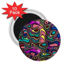 Bending Turn Distort Wave Modern 2.25  Magnets (10 pack) 