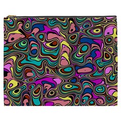 Bending Turn Distort Wave Modern Cosmetic Bag (XXXL)