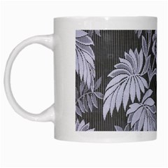 Ornament Flowers Leaf White Mugs