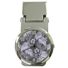 Ornament Flowers Leaf Money Clip Watches by Pakrebo