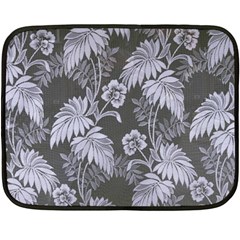 Ornament Flowers Leaf Fleece Blanket (mini) by Pakrebo