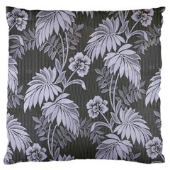 Ornament Flowers Leaf Large Flano Cushion Case (one Side)