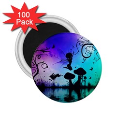 Cute Fairy Dancing In The Night 2 25  Magnets (100 Pack)  by FantasyWorld7