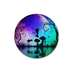 Cute Fairy Dancing In The Night Magnet 3  (round) by FantasyWorld7