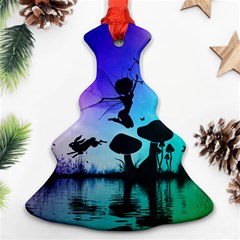 Cute Fairy Dancing In The Night Christmas Tree Ornament (two Sides) by FantasyWorld7