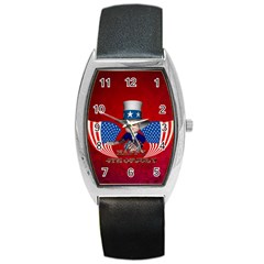 Happy 4th Of July Barrel Style Metal Watch by FantasyWorld7