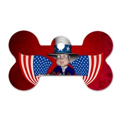 Happy 4th Of July Dog Tag Bone (two Sides) by FantasyWorld7