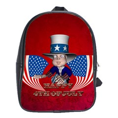 Happy 4th Of July School Bag (xl) by FantasyWorld7