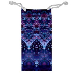 Blue Elegance Elaborate Fractal Fashion Jewelry Bag