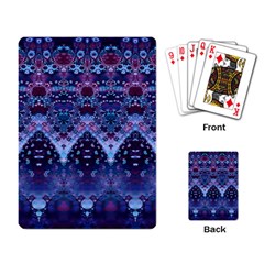 Blue Elegance Elaborate Fractal Fashion Playing Cards Single Design (rectangle)