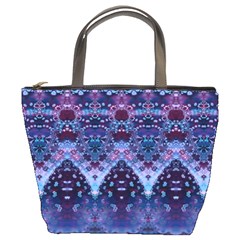 Blue Elegance Elaborate Fractal Fashion Bucket Bag by KirstenStar