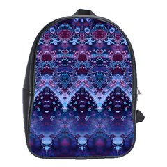 Blue Elegance Elaborate Fractal Fashion School Bag (large) by KirstenStar