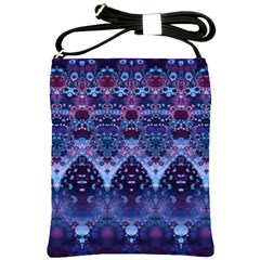 Blue Elegance Elaborate Fractal Fashion Shoulder Sling Bag by KirstenStar