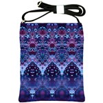 Blue Elegance Elaborate Fractal Fashion Shoulder Sling Bag Front