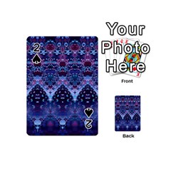 Blue Elegance Elaborate Fractal Fashion Playing Cards 54 Designs (mini)