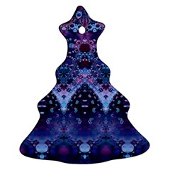 Blue Elegance Elaborate Fractal Fashion Ornament (christmas Tree) 