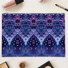 Blue Elegance Elaborate Fractal Fashion Cosmetic Bag (xxl) by KirstenStar