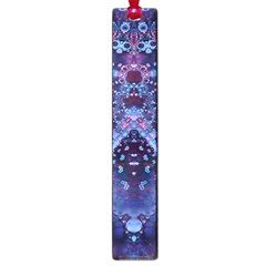 Blue Elegance Elaborate Fractal Fashion Large Book Marks by KirstenStar