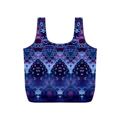 Blue Elegance Elaborate Fractal Fashion Full Print Recycle Bag (s) by KirstenStar