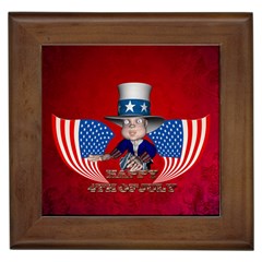 Happy 4th Of July Framed Tiles by FantasyWorld7